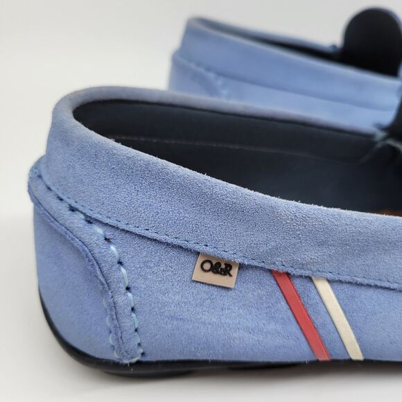 Ortiz & Reed Loafers Blue Suede Mens Size 13 Eur 46 - Picture 3 of 11